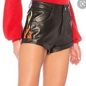 LPA Revolve Leather Flames 227 Shorts size S